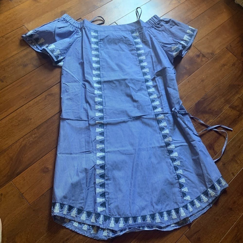 New Stella & Dot blue stripe beach dress